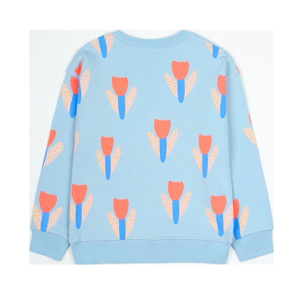 Felpa celeste con stampa all over per bambina Jelly Mallow JM2520108 UNICA 