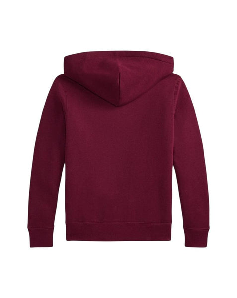 Felpa con cappuccio bordeaux con logo per bambini Ralph Lauren Kids 323749954063 WINE 