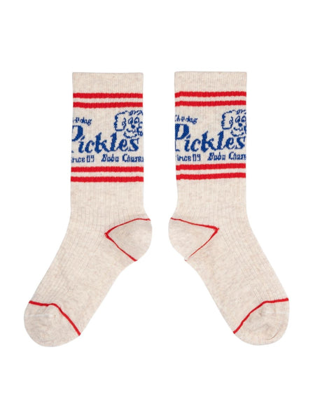 Calzino beige con stampa per neonati e bambini Bobo Choses B126AI003 UNI 