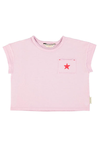 T-shirt lilla con stampe per neonata e bambina Piupiuchick SS26.JRS2615D LILAC 