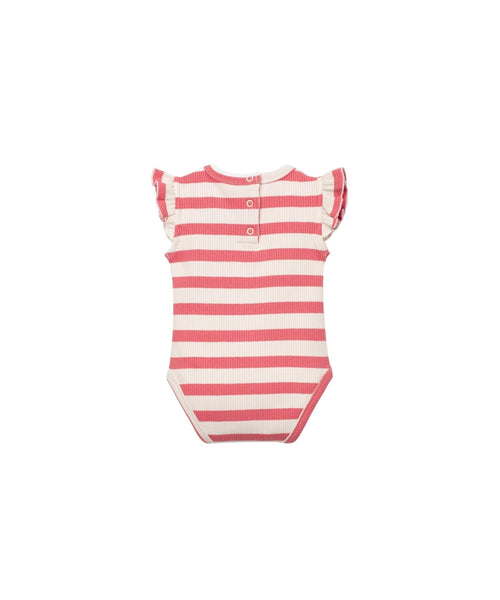 Body a righe rosa e panna per neonata Play up 2AS11200 R362P 