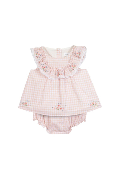 Set Vichy rosa per neonata Tartine et Chocolat CC37040-30 ROSEE 