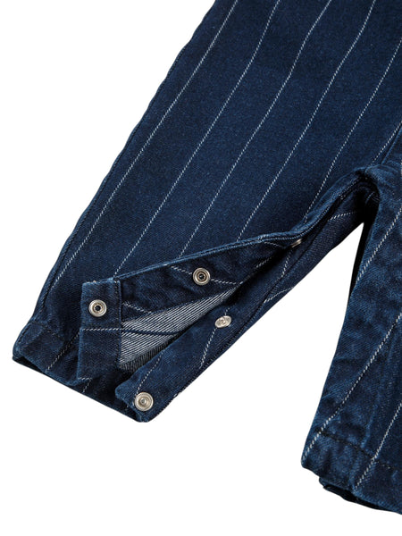 Salopette in denim blu per neonato Bobo Choses B225AB092 UNI 