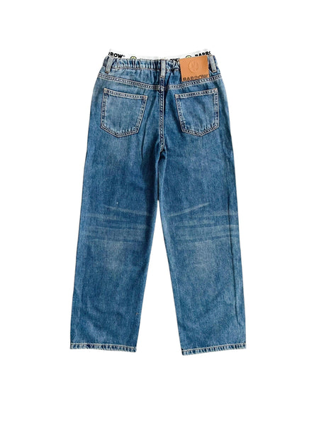 Jeans in denim blu con logo per bambina Barrow S6BKJGDP111 126 