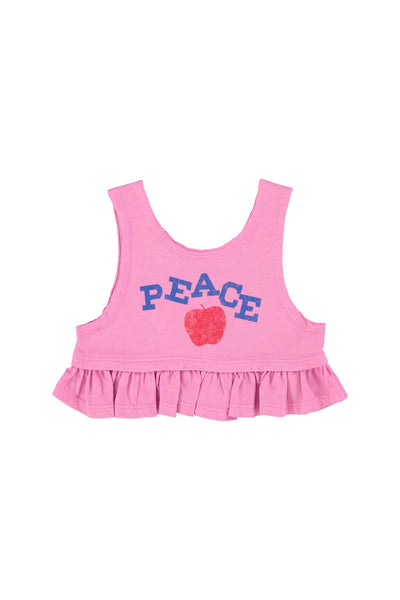 Top rosa con stampa per bambina Piupiuchick SS26.JRS2607 PINK 