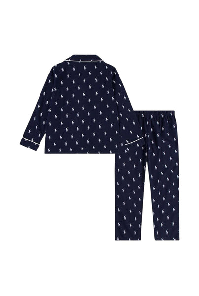 Pigiama blu con stampa all over per bambino Ralph Lauren Kids 9P0137 BCV 