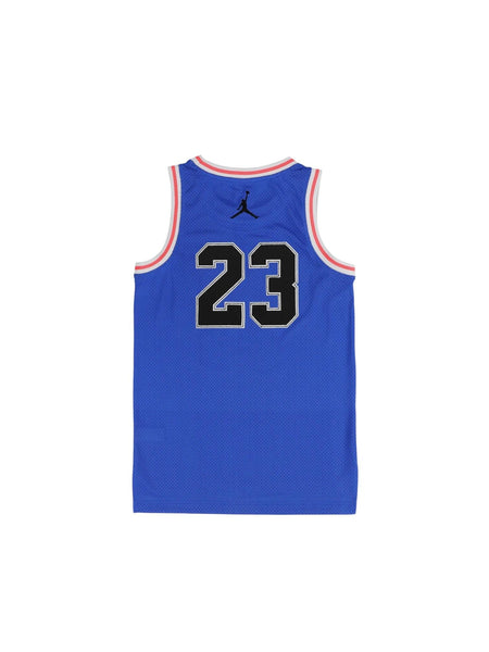 Canotta in mesh blu con logo per bambino Jordan 95A773 B3D 