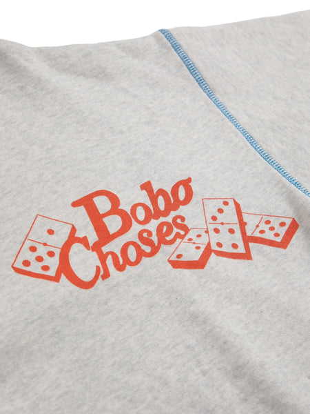 Felpa grigio chiaro con stampa per neonati e bambini Bobo Choses B225AC043 UNI 