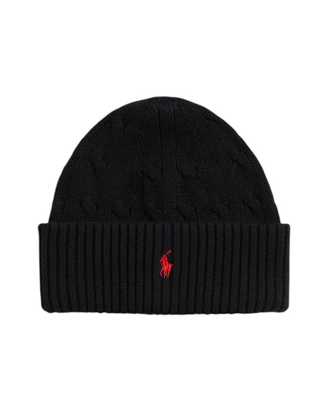 Cuffia nera in cotone a trecce per bambini Ralph Lauren Kids 323980663003 BLACK 
