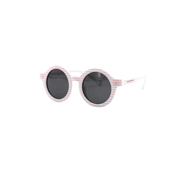 Occhiali da sole righe bianche e rosa per neonata Bamboom 894 435 