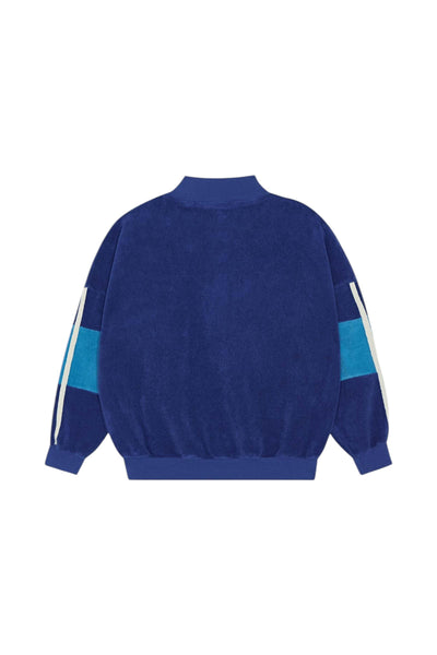 Felpa aperta in spugna blu con logo per bambini The Campamento TC-SS26-53 BLUE 