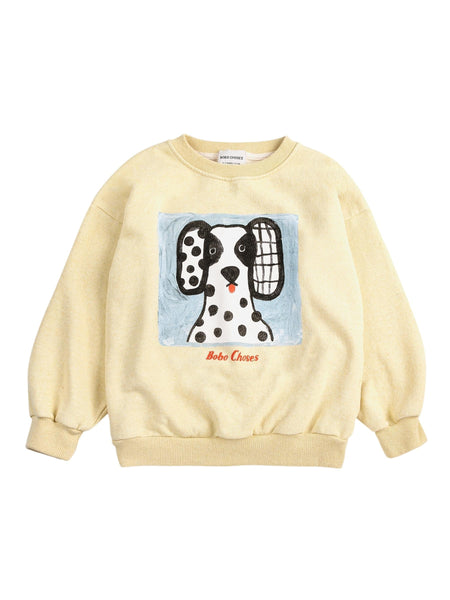Felpa gialla con stampa per neonati e bambini Bobo Choses B126AC041 UNI 