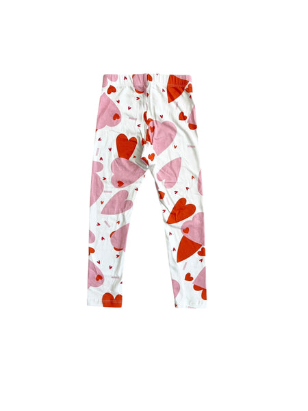 Leggings bianco con stampa all over per neonata e bambina Mousse kids LKL130 BASSET 