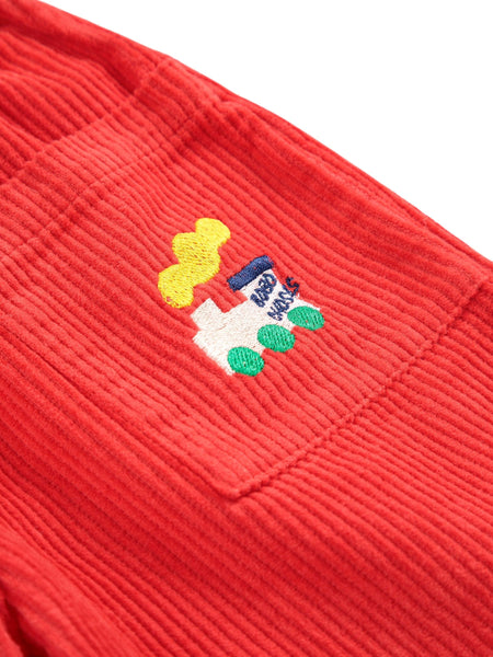 Pantalone rosso in velluto a coste per neonati Bobo Choses B225AB084 UNI 