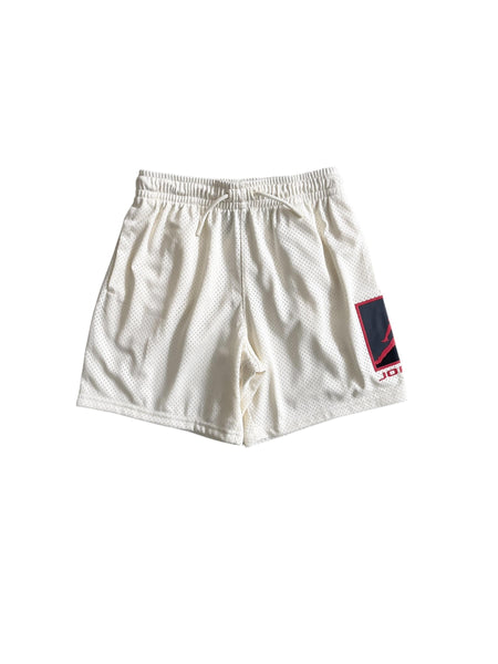 Shorts in mesh panna con logo per bambino Jordan 95F475 W5T 