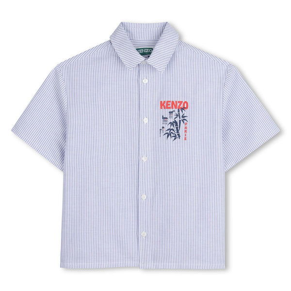 Camicia a righe con logo per bambino KENZO K61845 117 