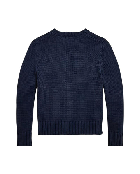 Maglia blu con bandiera per bambino Ralph Lauren Kids 323668285001 HUNTER NAVY 