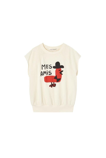 T-shirt smanicata panna con stampa per bambini The Animals Observatory S26190 221_BC 
