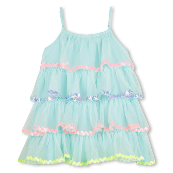 Abito azzurro in tulle  con paillettes per neonata e bambina BILLIEBLUSH U21986 76G 