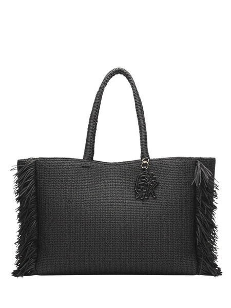 Maxi borsa nera in paglia F**K FA26-SW0040BK BLACK 