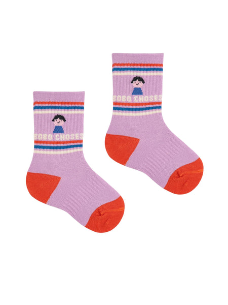 Calzino lavanda con stampa per neonati Bobo Choses B225AH035 UNI 
