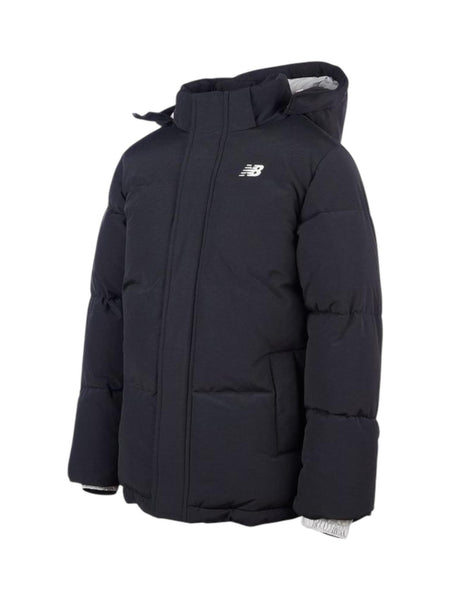 Piumino nero con cappuccio per bambino New Balance LAKB0287 BK 