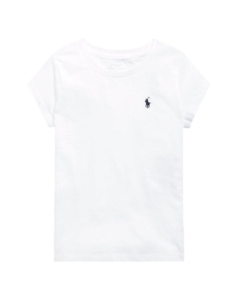 T-shirt bianca con logo per bambina Ralph Lauren Kids 313833549008 WHITE 