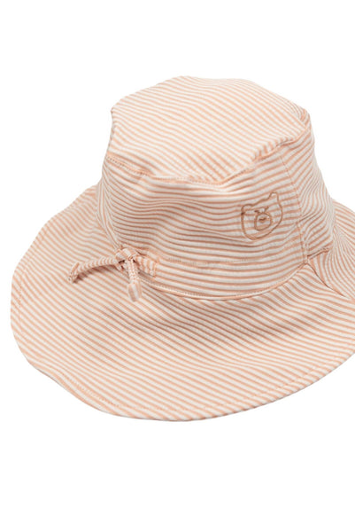 Cappellino mare a righe rosa e bianche per neonata Bamboom 983 PINK STRIPES 
