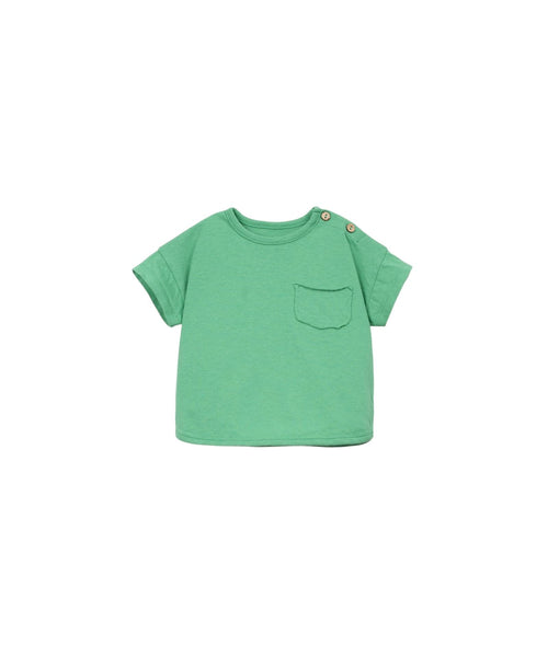 T-shirt verde con taschino per neonato Play up 1AS10900 P7215 