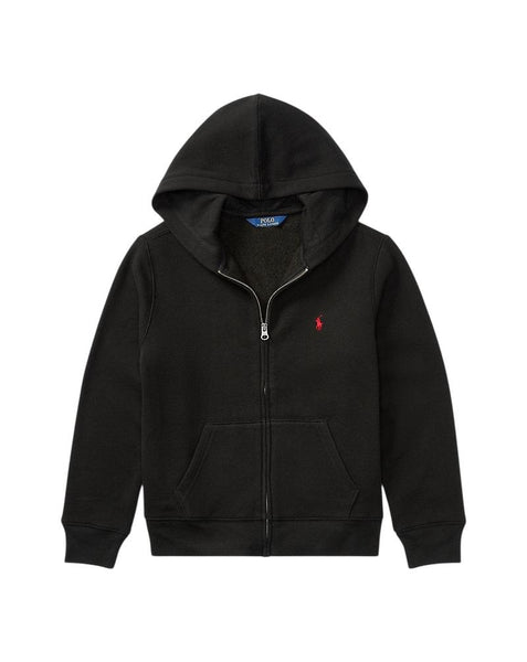 Felpa aperta nera con logo per bambini Ralph Lauren Kids 323547626003 BLACK 