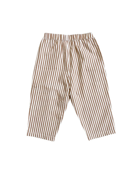 Pantalone a righe bianche e avena per neonato e bambino Zhoe & Tobiah STZ5 340 