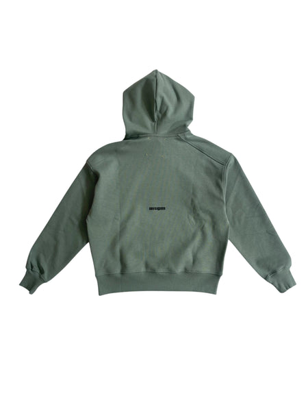 Felpa con cappuccio verde con logo per bambini Msgm F5MSJUHS052 MS043 