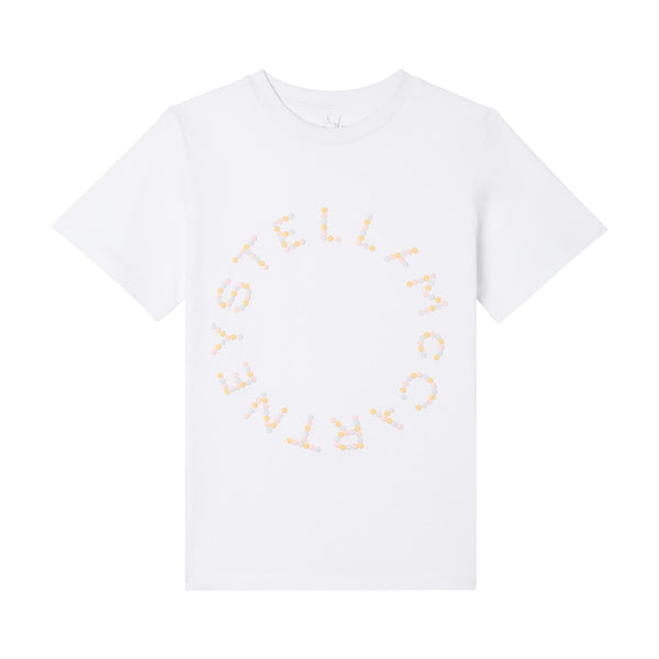 T-shirt bianca con logo per neonata e bambina Stella McCartney kids TY8C71 100 