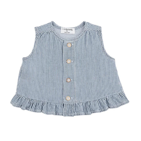 Blusa a righe per neonata 1+ more in the family ALCUDIA DENIM 