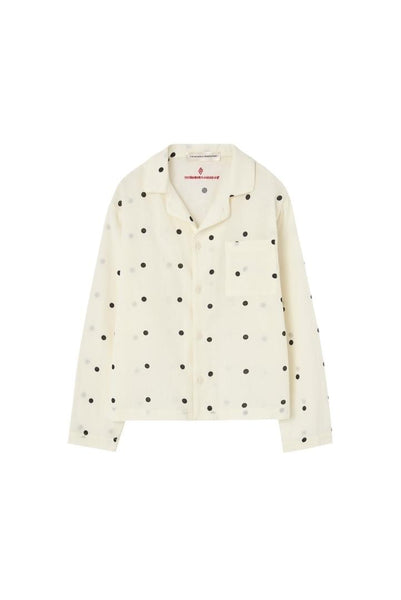 Camicia panna a pois neri per bambina The Animals Observatory S26035 221_AP 