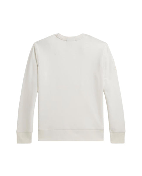 Felpa latte con logo per bambino Ralph Lauren Kids 323A12253001 DECKWASH WHITE 