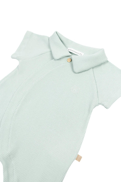 Tutina corta verde acqua per neonati Bamboom 1149TE00072 OCEAN BLU 