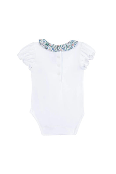 Body bianco con colletto multicolor per neonata Tartine et Chocolat CC11111-01 BLANC 
