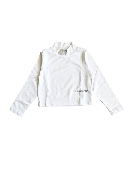 T-shirt cropped bianca con logo per bambina Hinnominate 3641MY00118 BIANCO 