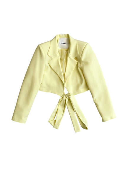 Giacca gialla con laccio regolabile per bambina Lulù by Miss Grant LL4182 GIALLO 