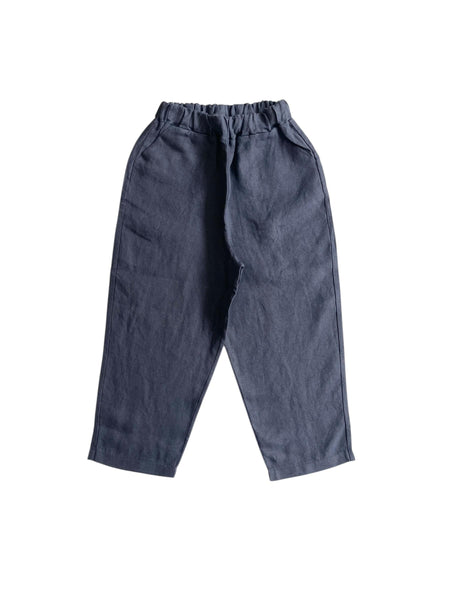 Pantalone in lino blu per neonato e bambino Fiorile 1450 024 