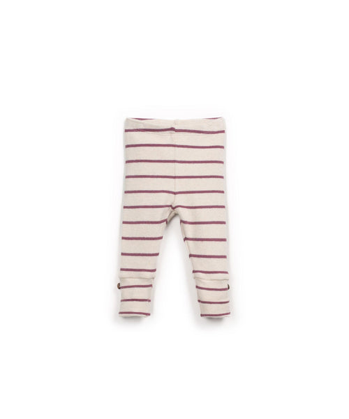 Leggings panna a righe melanzana per neonata Play up 2AR11652 R330P 