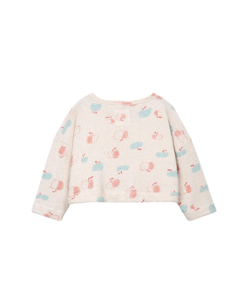 Maglia beige con stampa all over per bambina Play up 4AS11351 E768N 