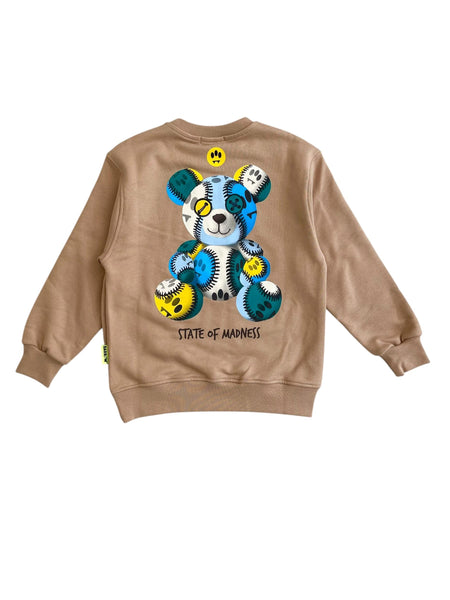 Felpa cognac con logo per bambini Barrow F5BKJUSW076 307 