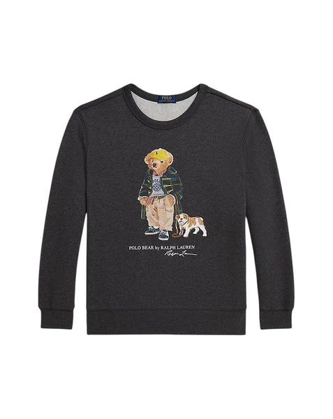 Felpa grigia con stampa per bambino Ralph Lauren Kids 323979490001 WINDSOR HEATHER 