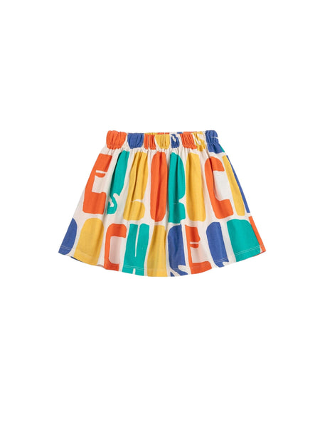 Gonna con stampa logo multicolor per neonata e bambina Bobo Choses B126AC146 UNI 