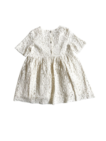 Abito panna in pizzo per neonata e bambina Fiorile 1341 120 