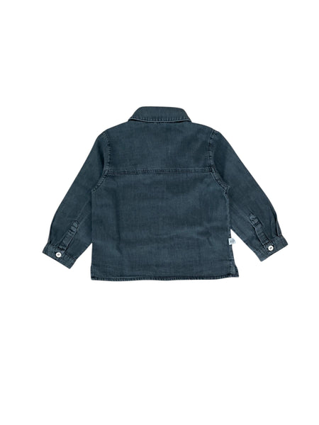 Camicia in chambray delavé nero per neonato Maperò M33171 NERO 