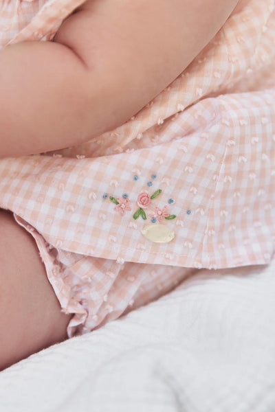 Set Vichy rosa per neonata Tartine et Chocolat CC37040-30 ROSEE 