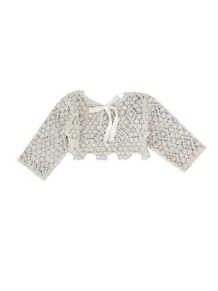 Maglia lavorata beige per neonata Maperò M33330 SABBIA 